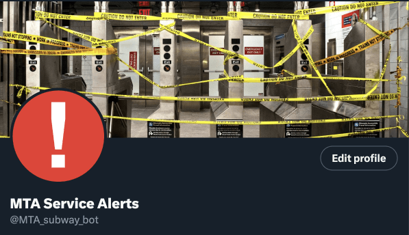 MTA Service Alerts Bot title image